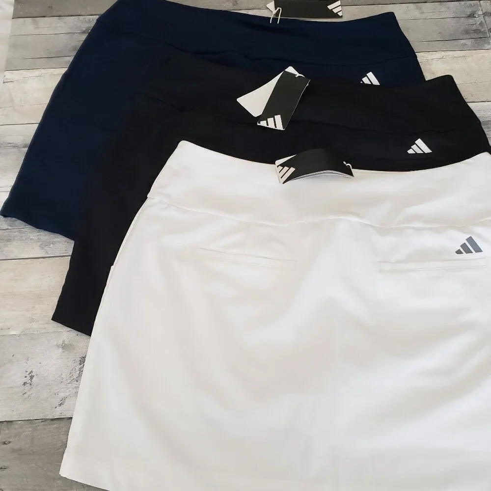 NWT Adidas Women’s Pull On Golf Skorts (set of 3) White Blue and Black Size 2XL